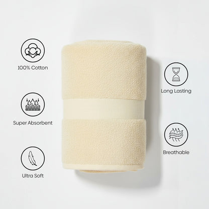 100% Cotton Bath Towel, Off White