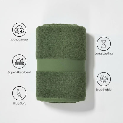 100% Cotton Bath Towel, Olive