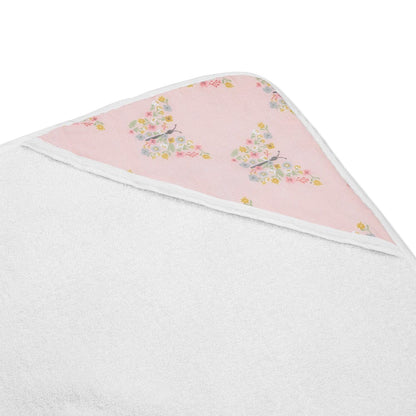 Cotton Muslin-Terry Hooded Towel ( Newborn - 12 Months) - Butterfly Garden