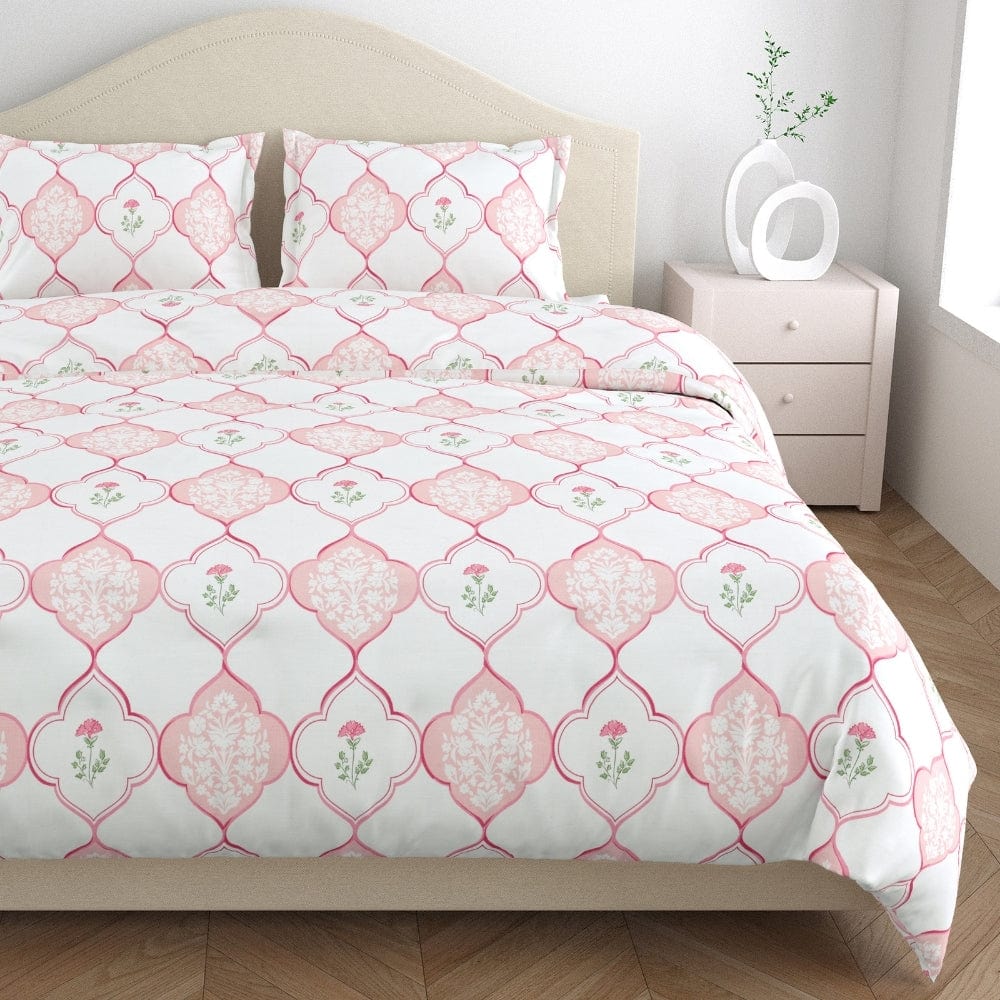 Pink City Palette 186 TC Cotton 100% Printed Flat King Bedsheet