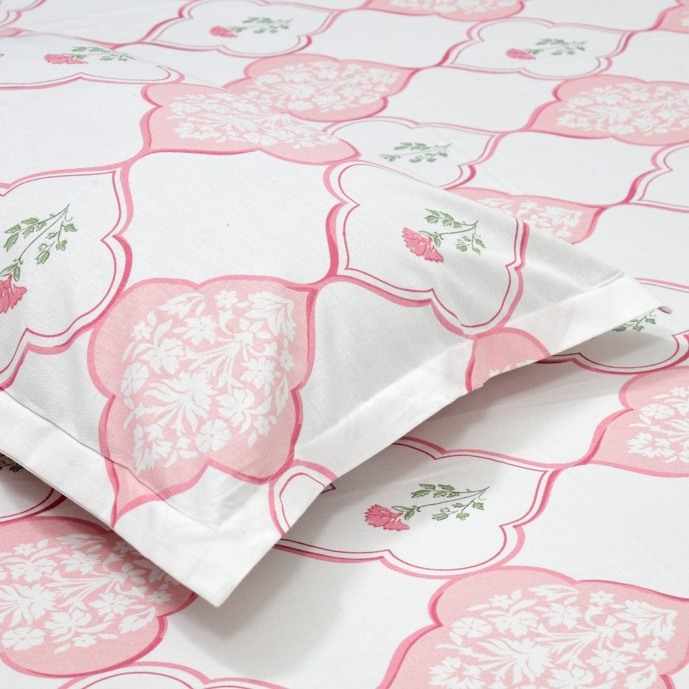 Pink City Palette 186 TC Cotton 100% Printed Flat Double Bedsheet