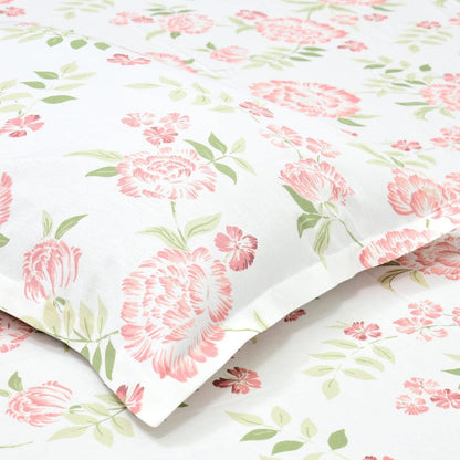 Pink Peony 100% Cotton Double Size Bedsheet, 186 TC