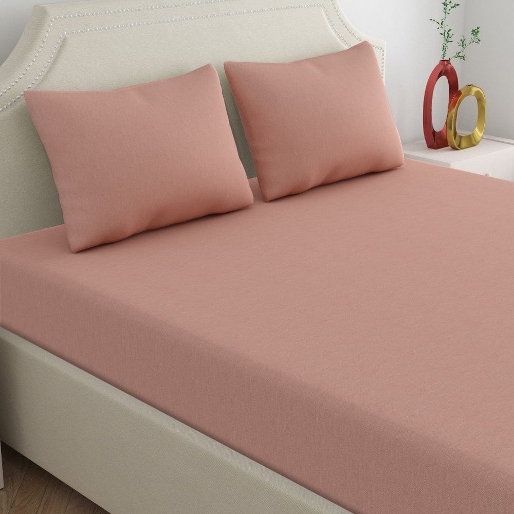 Jersey Fitted Bedsheet  - King/Pink