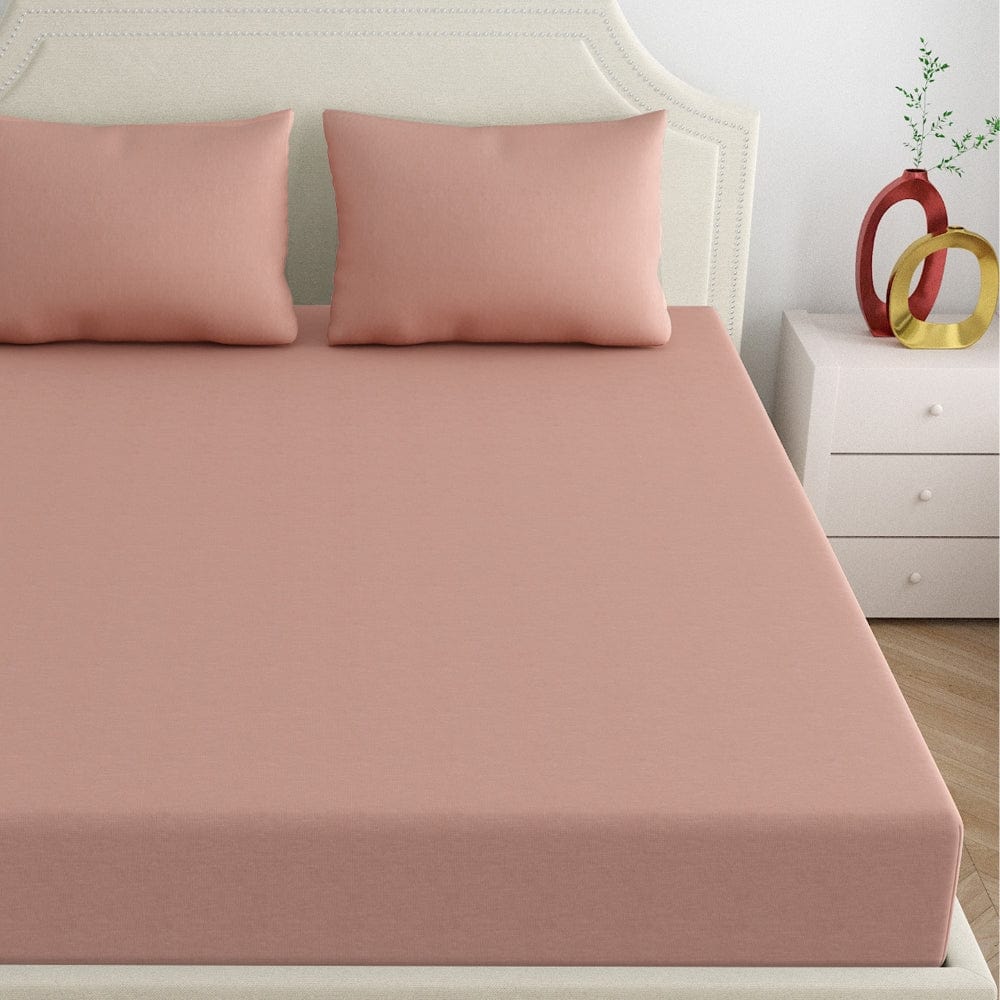 Jersey Fitted Bedsheet - Double/Pink