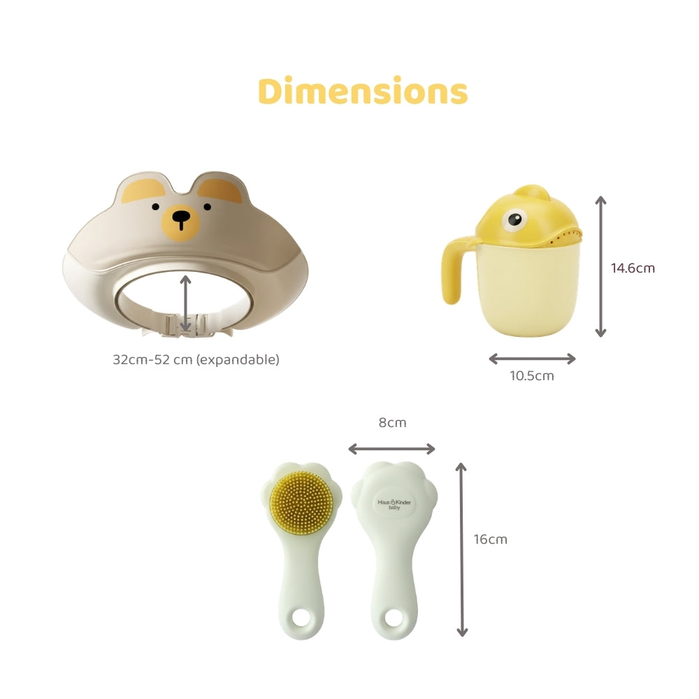 Bubbles Baby Bathing Kit- Set Of 3, (0-12) Months