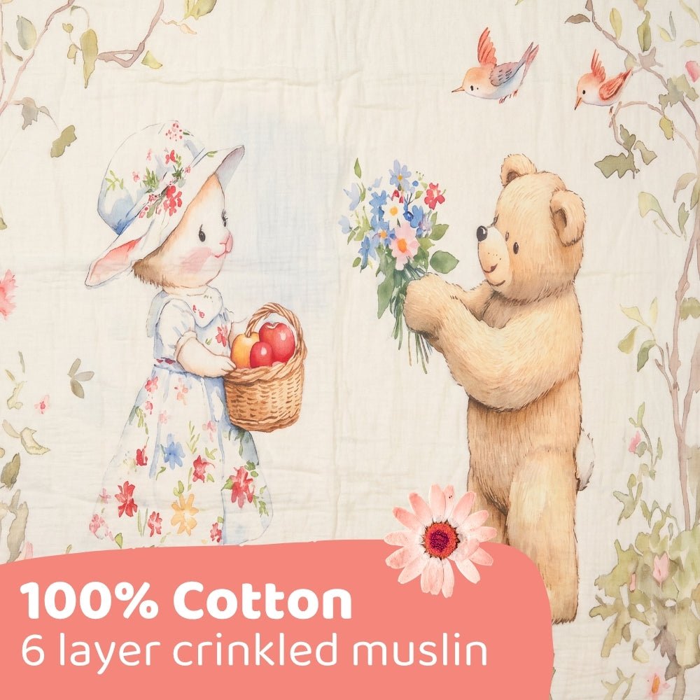 Berry Lush Muslin 6- Layer Blanket, (0-2 Years) - Swaddles and Blankets | haus & kinder