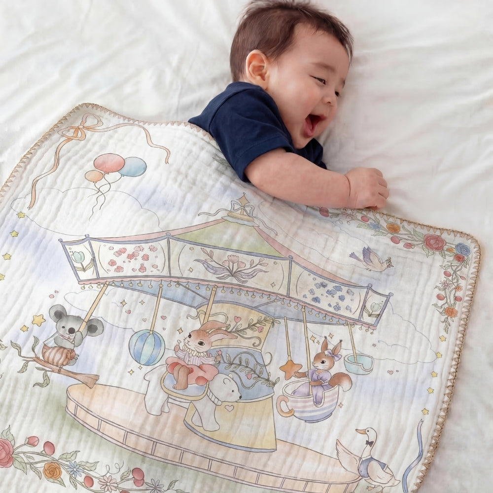Fairy Spin Muslin 6-Layer Blanket, (0-2 Years)