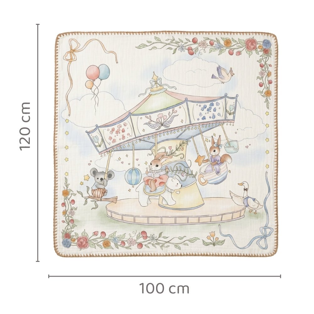 Fairy Spin Muslin 6-Layer Blanket, (0-2 Years) - Swaddles and Blankets | haus & kinder