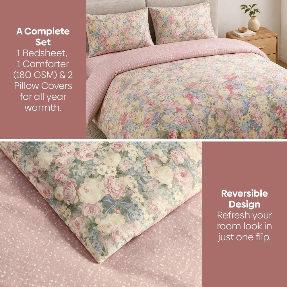 Verona Riviera Bed in a Bag, Pack of 4