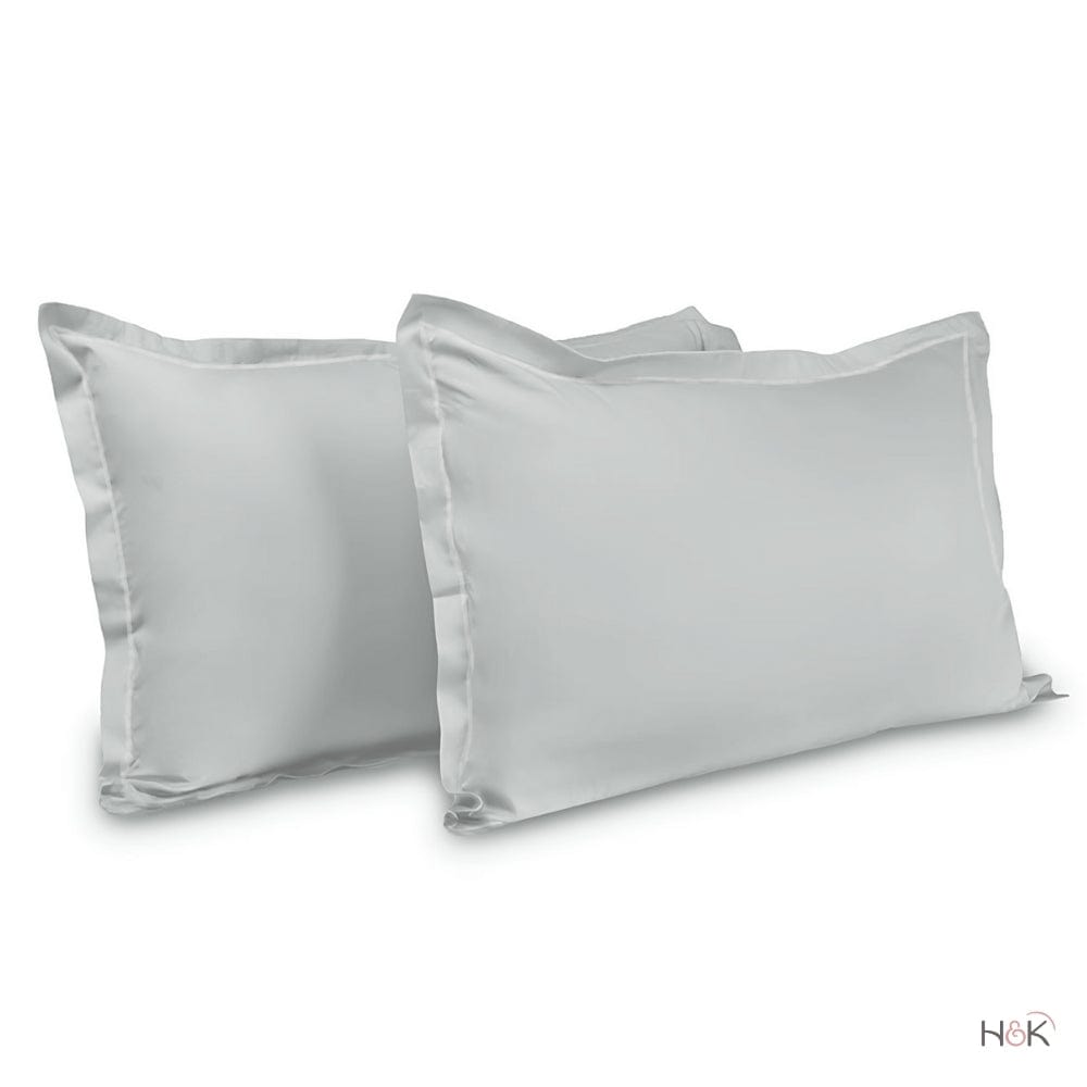 Satin Royale Platinum Grey 300TC Satin 2 Pillow Cover