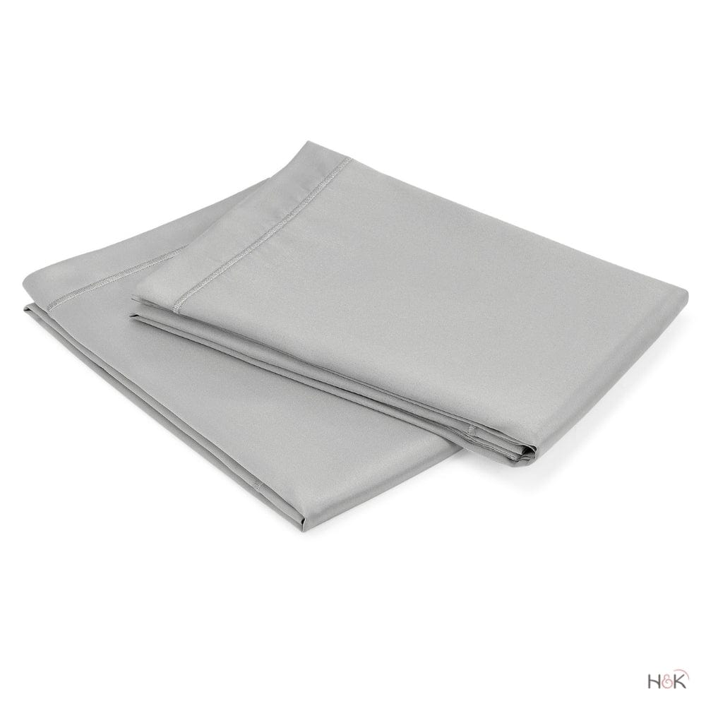 Satin Royale Platinum Grey 300TC Satin 2 Pillow Cover