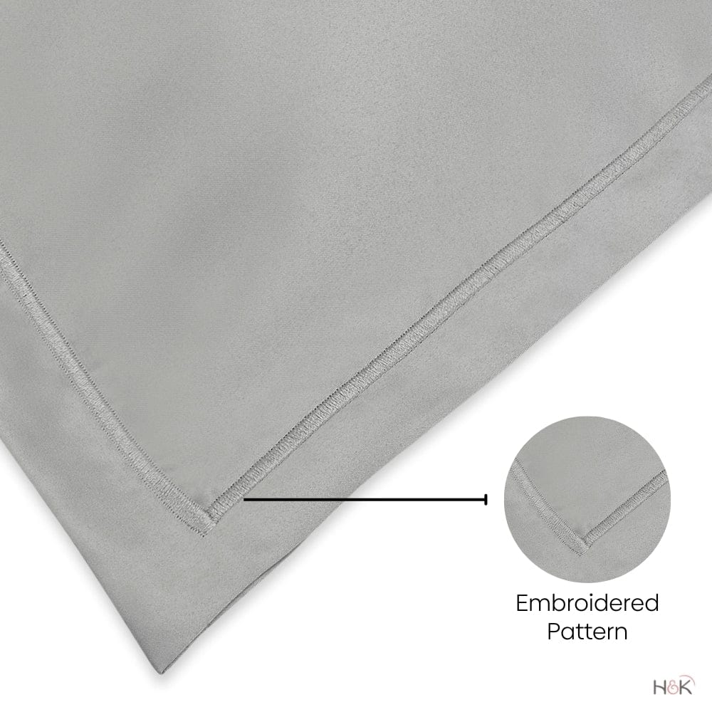 Satin Royale Platinum Grey 300TC Satin 2 Pillow Cover