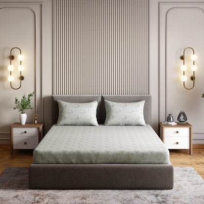 Feather-Touch 300 TC  Bedsheet- Dried Peony