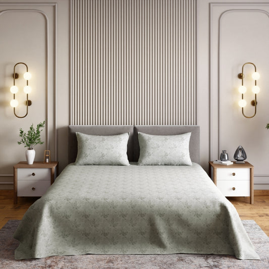 Feather-Touch 300 TC  Bedsheet- Dried Peony