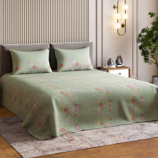 Ring Spun 100% Cotton Bedsheet- Lily Of The Valley