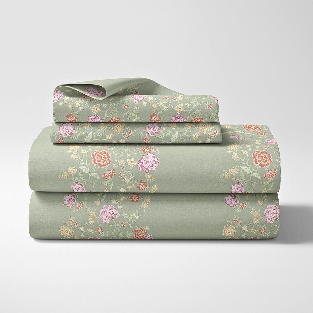 Ring Spun 100% Cotton Bedsheet- Lily Of The Valley