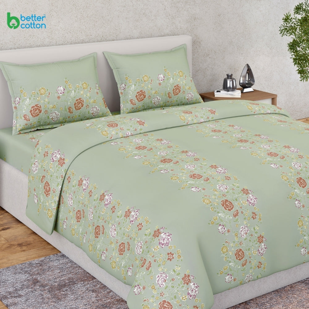 Ring Spun 100% Cotton Bedsheet- Lily Of The Valley