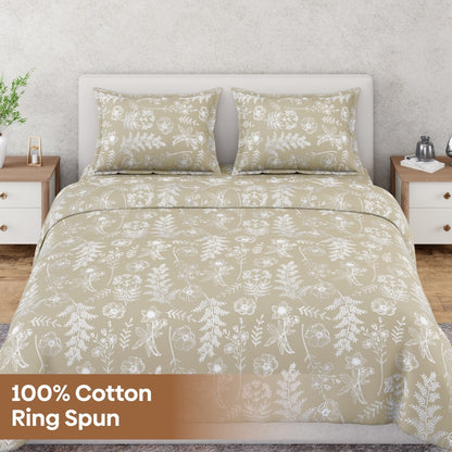 Ring Spun 100% Cotton Bedsheet- Muted Reverie