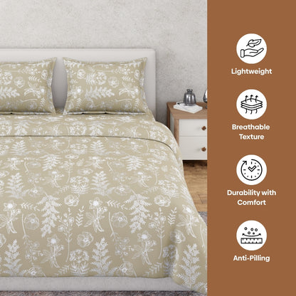 Ring Spun 100% Cotton Bedsheet- Muted Reverie