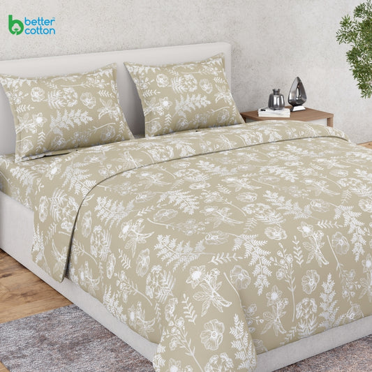 Ring Spun 100% Cotton Bedsheet- Muted Reverie