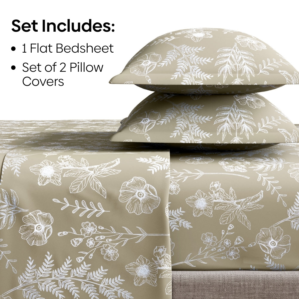 Ring Spun 100% Cotton Bedsheet- Muted Reverie
