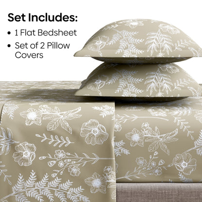 Ring Spun 100% Cotton Bedsheet- Muted Reverie
