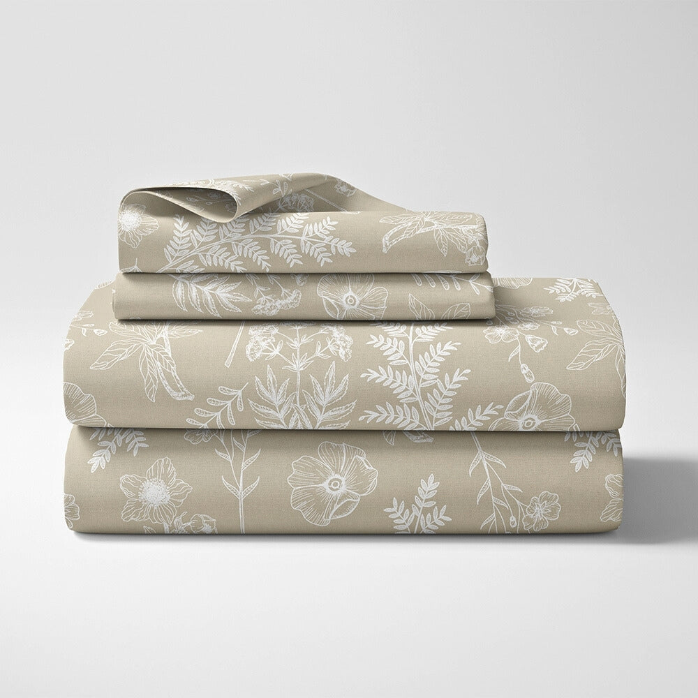 Ring Spun 100% Cotton Bedsheet- Muted Reverie