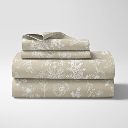 Ring Spun 100% Cotton Bedsheet- Muted Reverie
