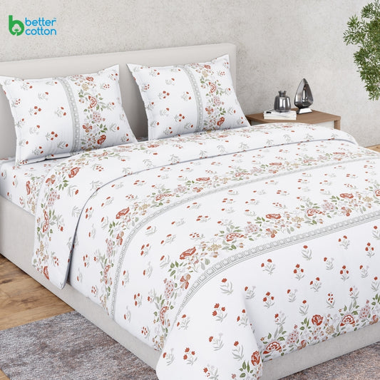 Ring Spun 100% Cotton Bedsheet- Rosabelle Garden