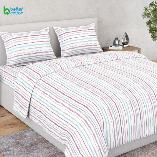 Ring Spun 100% Cotton Bedsheet- Rainbow Rhapsody