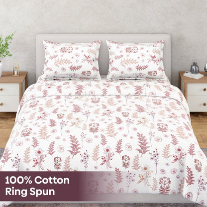 Ring Spun 100% Cotton Bedsheet- Whispering Meadows