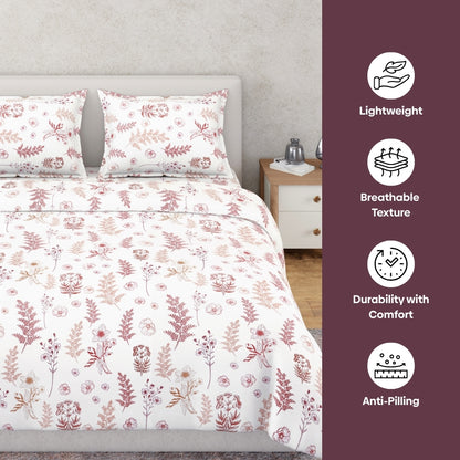 Ring Spun 100% Cotton Bedsheet- Whispering Meadows