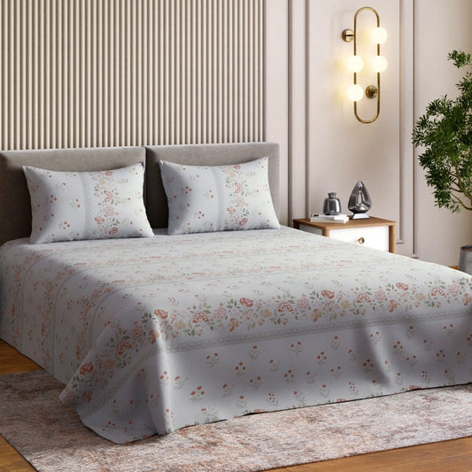 Ring Spun 100% Cotton Bedsheet- Rosabelle Garden