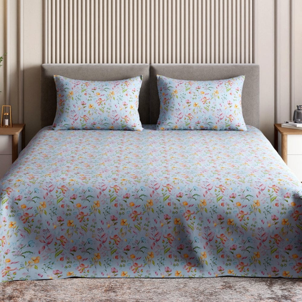Digital Printed 210 TC Bedsheet- Petal Haze