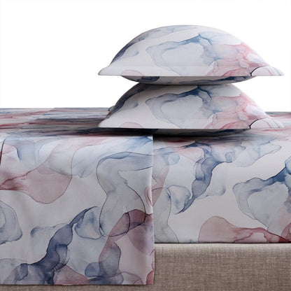 Digital Printed 210 TC Bedsheet- Mist and Mauve