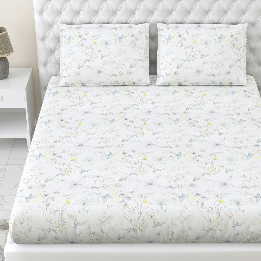 300 TC Tencel Bedsheet Bloomea, Multicolor