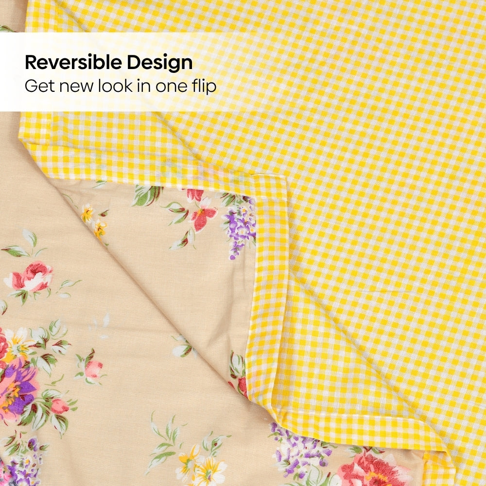 Rose Kobai Reversible AC Blanket - Brown