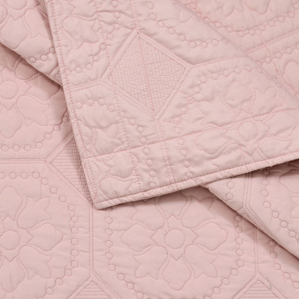 Quilted Bedcover, Rose Haze