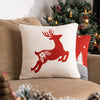 Knitted and Embroidered Decorative Cushion Cover, Rudolph