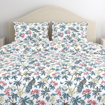 Regal Bloom 100% Cotton Double Size Bedsheet, 144 TC