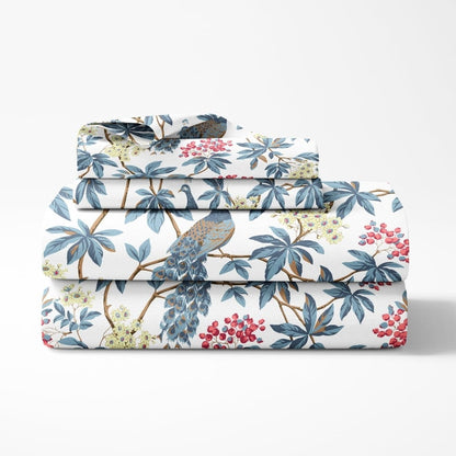 Regal Bloom 100% Cotton Double Size Bedsheet, 144 TC