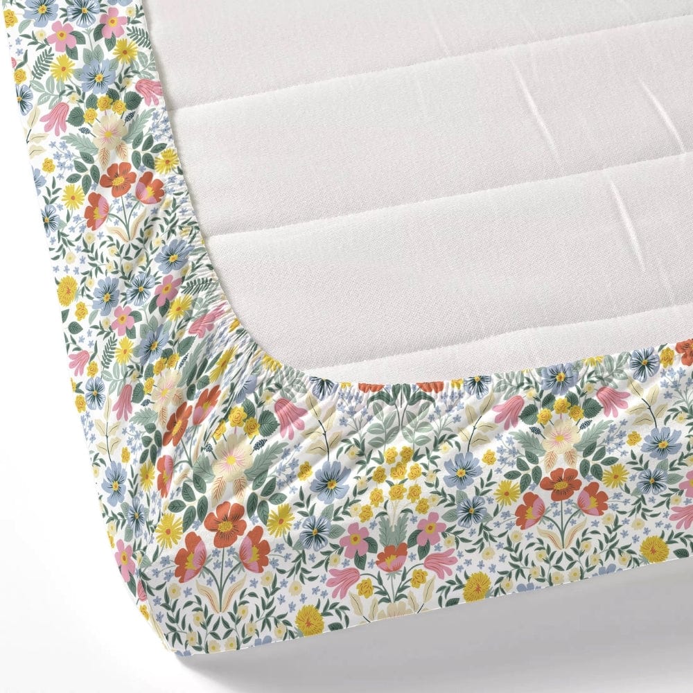 Royal Bloomscape 100% Cotton King Fitted Bedsheet, 144 TC