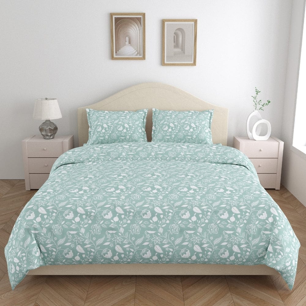 Sapphire Hues 186 TC Cotton 100% Printed Flat Double Bedsheet