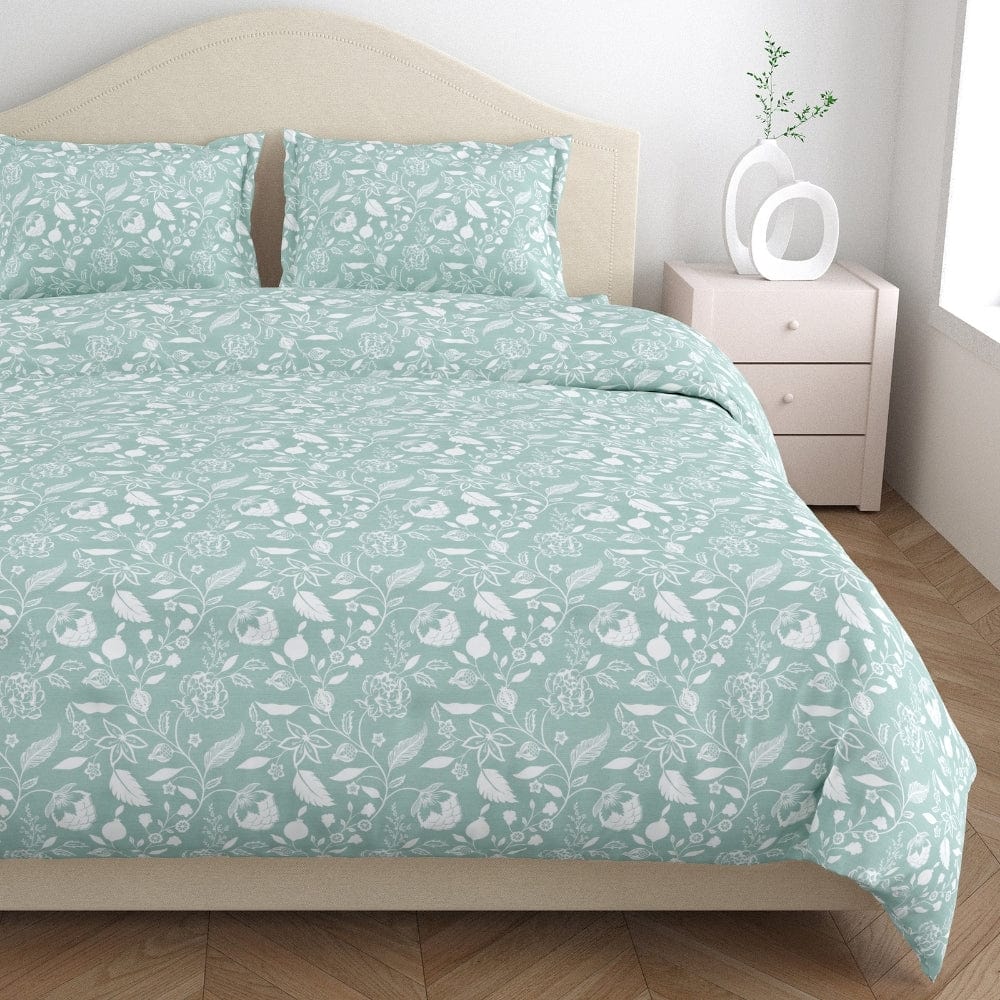 Sapphire Hues 186 TC Cotton 100% Printed Flat Double Bedsheet