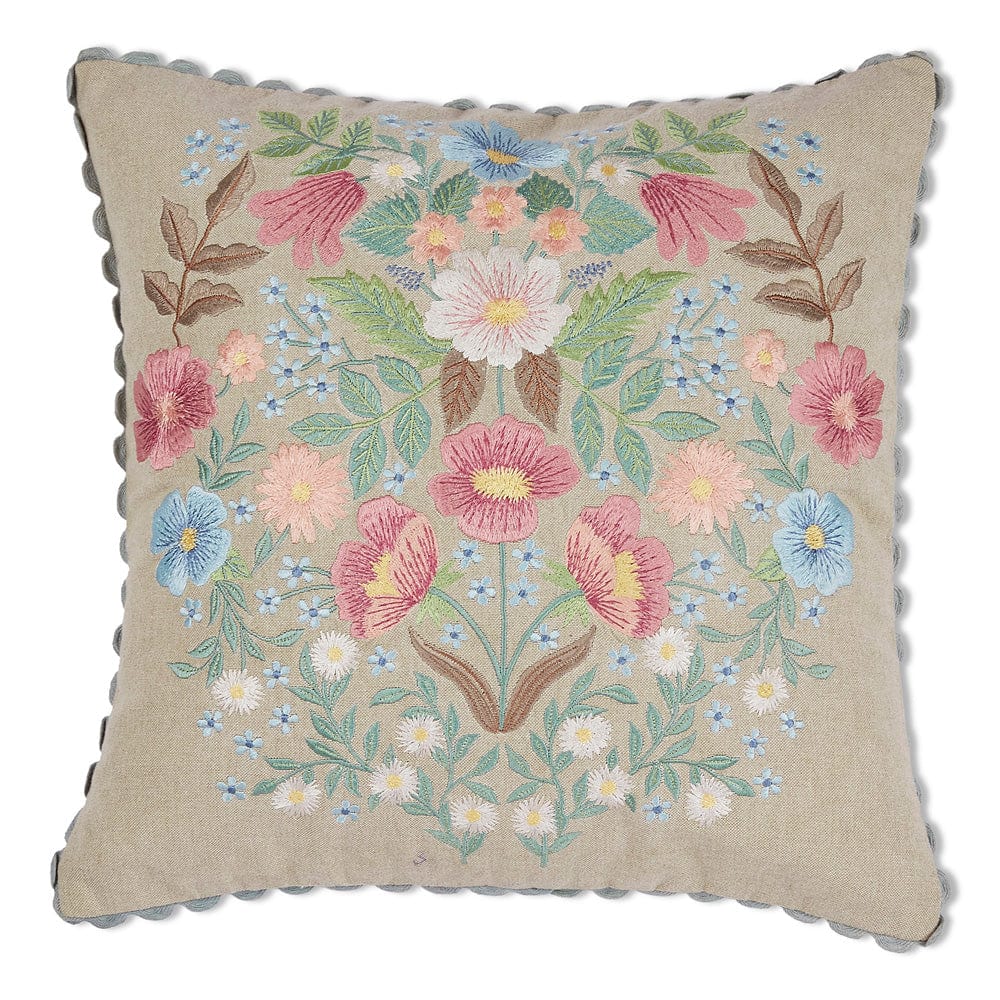 Embroidered Decorative Cushion Cover, Medallion Buta