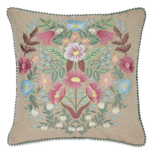 Embroidered Decorative Cushion Cover, Medallion Buta