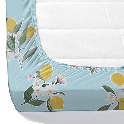 Citrus Breeze 100% Cotton King Bedsheet, 186 TC