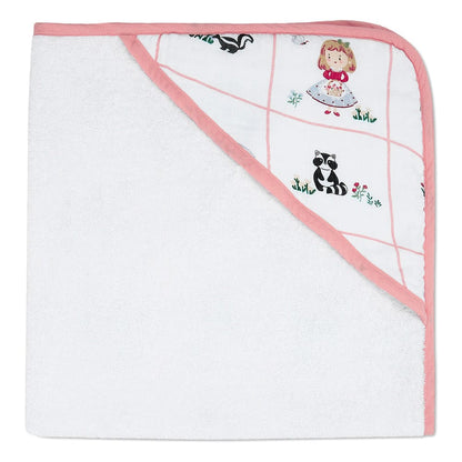 Cotton Muslin-Terry Hooded Towel ( Newborn - 12 Months) - Scarlet On adventure