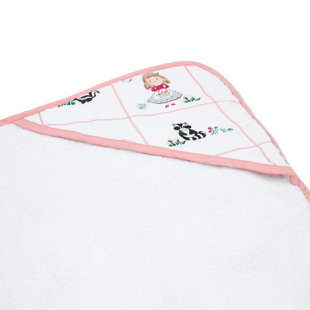 Cotton Muslin-Terry Hooded Towel ( Newborn - 12 Months) - Scarlet On adventure