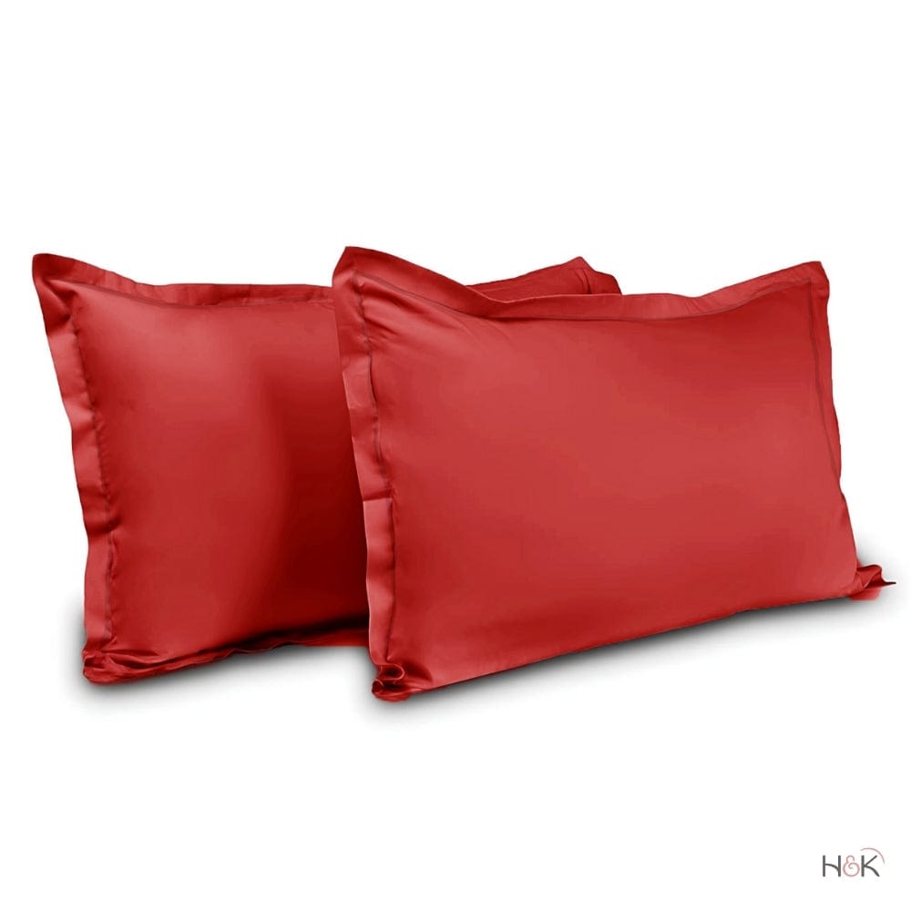 Satin Royale Scarlet Desire Red 300TC Satin 2 Pillow Cover